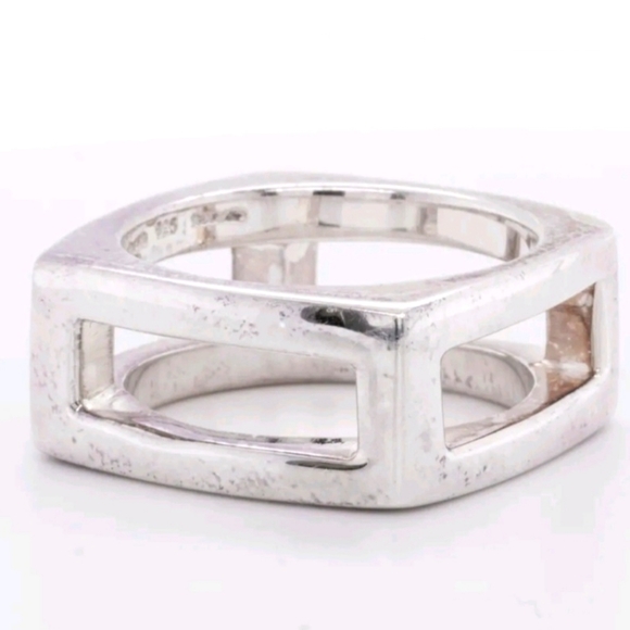 RLM Studio Robert Lee Morris 915 sterling silver open square Modernist ring - Picture 1 of 8